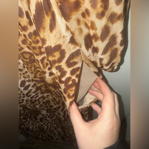 Leopard Print Women's Dress - Picture 3 of 5
